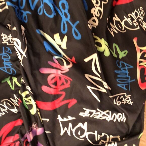 Off shoulder graffiti print bodycon cinched dress homemade - Picture 9 of 10